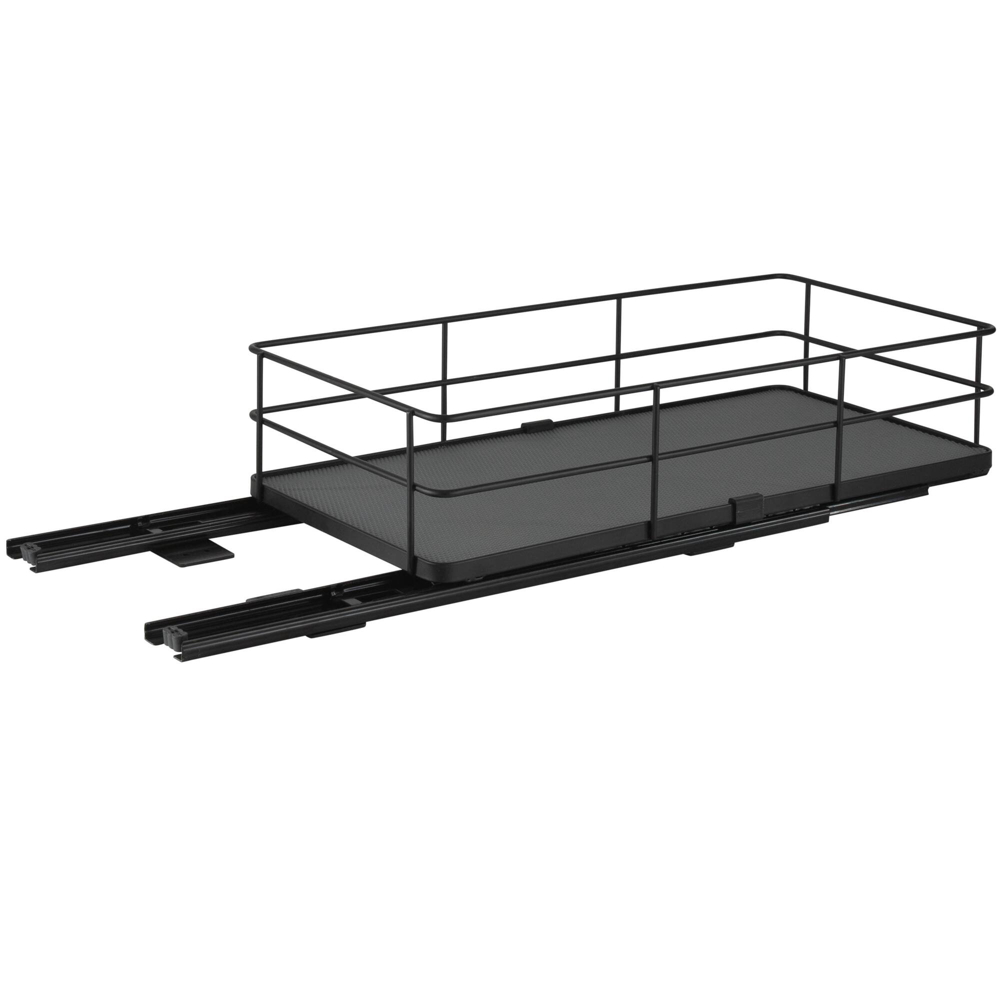 Organize It All Matte Black Slide Out Shelf Organizer